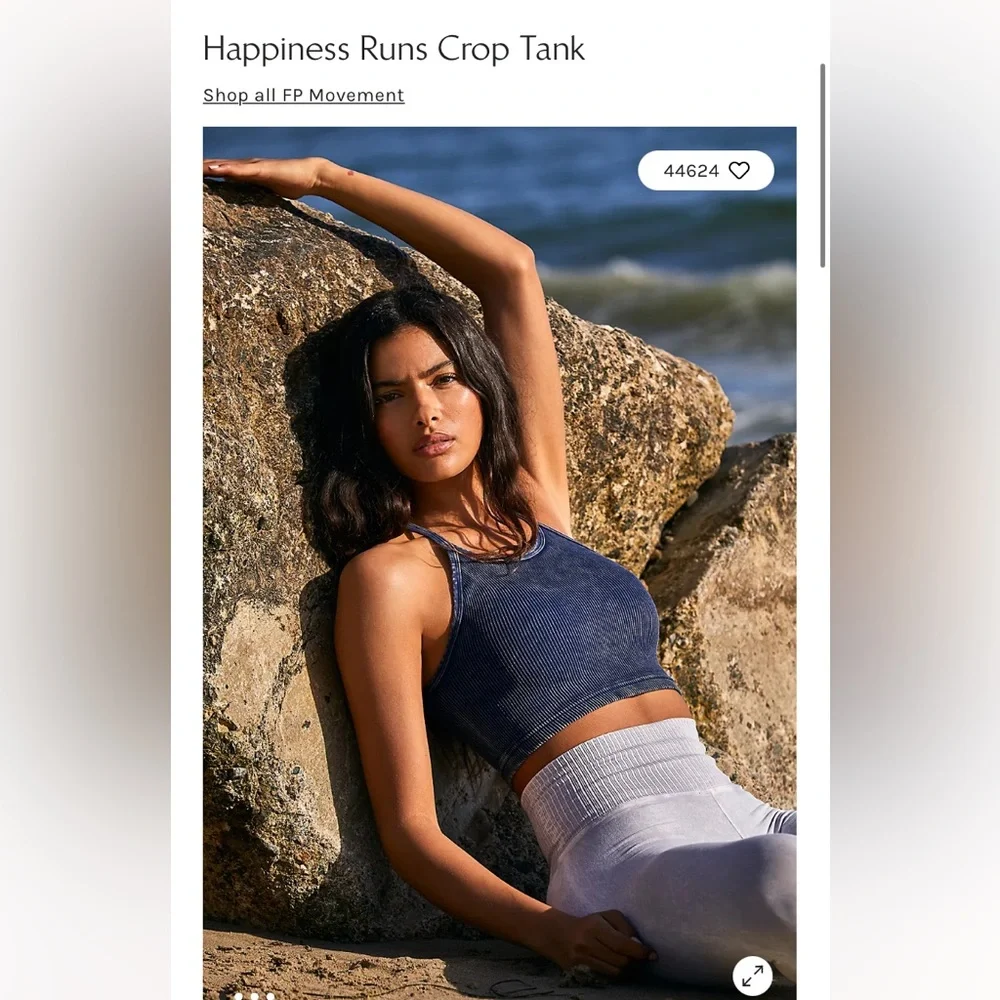 NWOT Free People Happiness Runs crop tank
